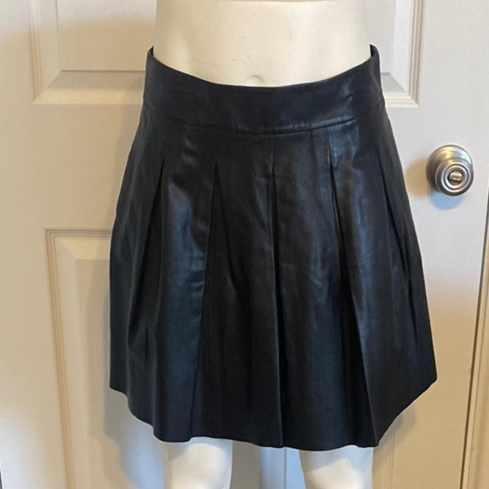 Banana Republic Black Mini Skater Skirt with Pleats